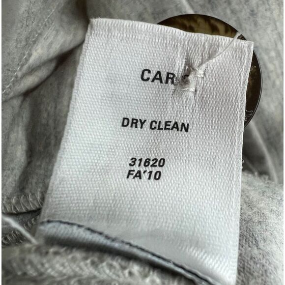 Hi Line Jacket Womens XS Gray Wool Blend Asymmetrical Button Utility Moto Cozy - Picture 13 of 14